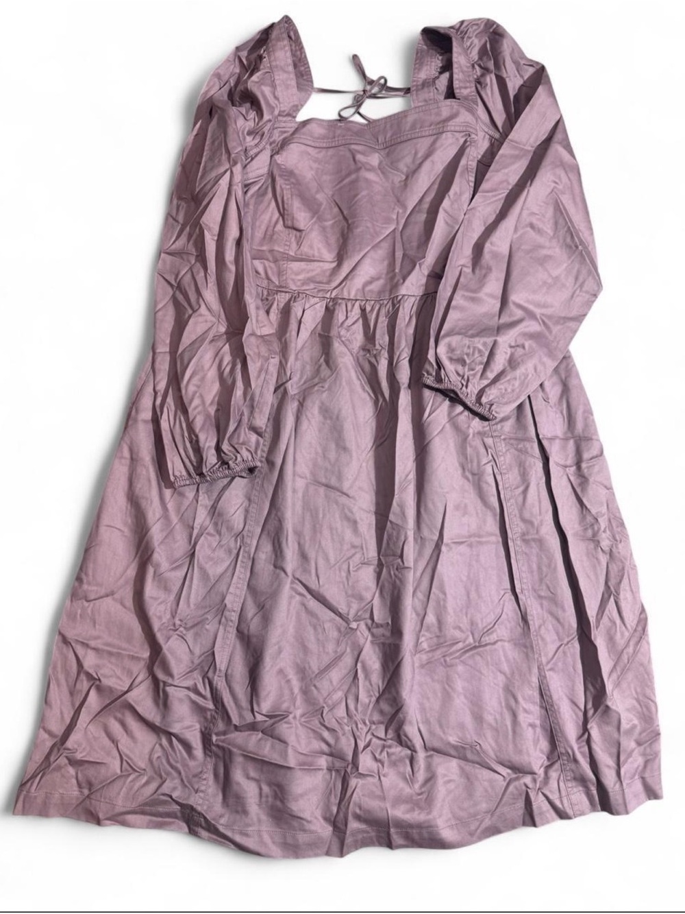 Ava & Viv Mauve Long-Sleeve Square-Neck Dress